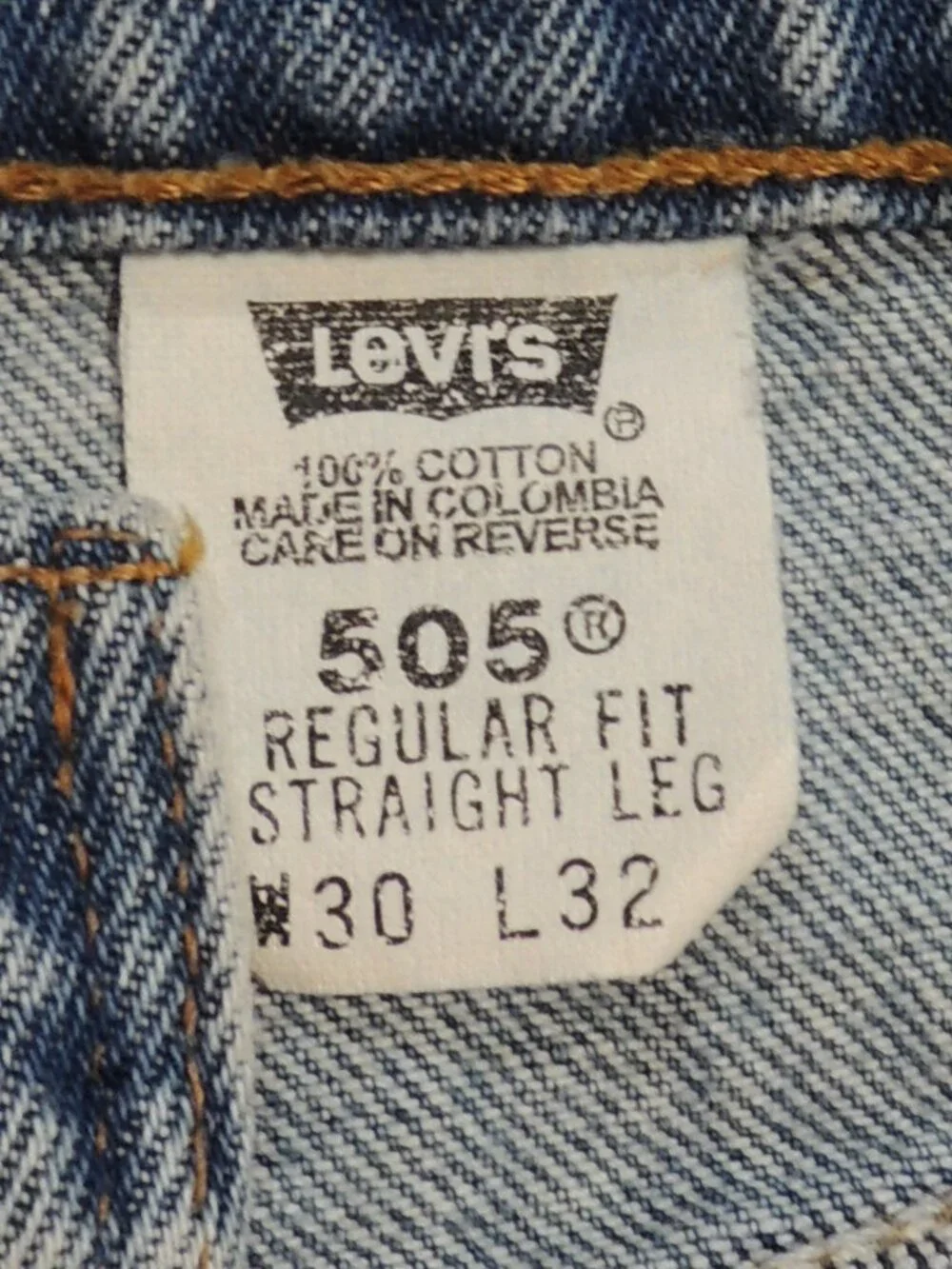 Levi 505 Jens Vintage 90s Men 30x32 Pockets Outdoor Party Denim Blue Jeans